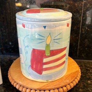 Mr. Bitts Bakery Birthday Ceramic Canister